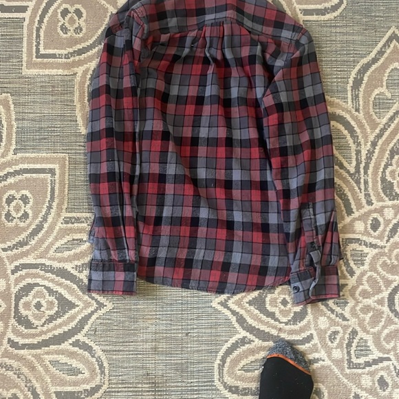 Plaid Men's Shirt - Red and Black - Picture 1 of 3